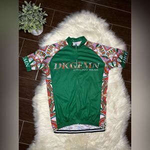 DKGEMN Cycling wear green/multicolored Quick Dry jersey sz XL